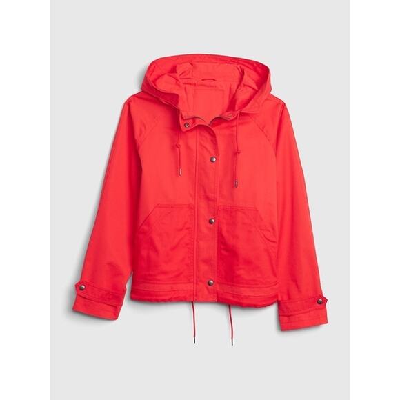 Gap Red Jacket sz XS Gap Cropped Anorak Jacket - Picture 2 of 11
